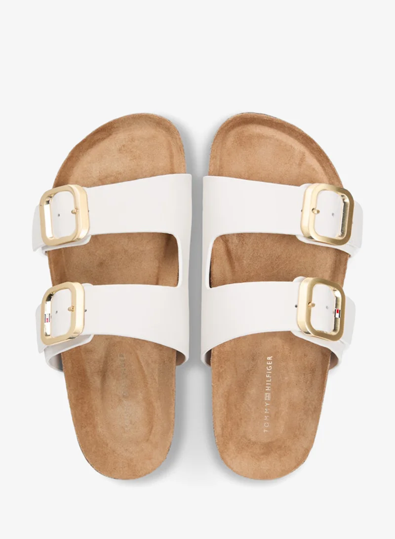 TOMMY HILFIGER  Leather Double Strap Cork Sandals for Women | Best Price UAE